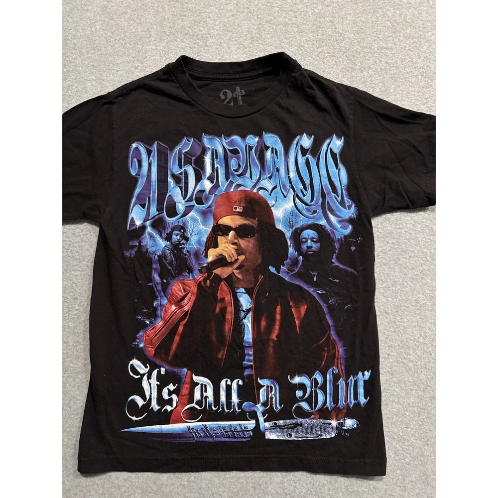 21 Savage It's All A Blur Official Tour T Shirt Size Adult S Double Sided - Picture 2 of 11